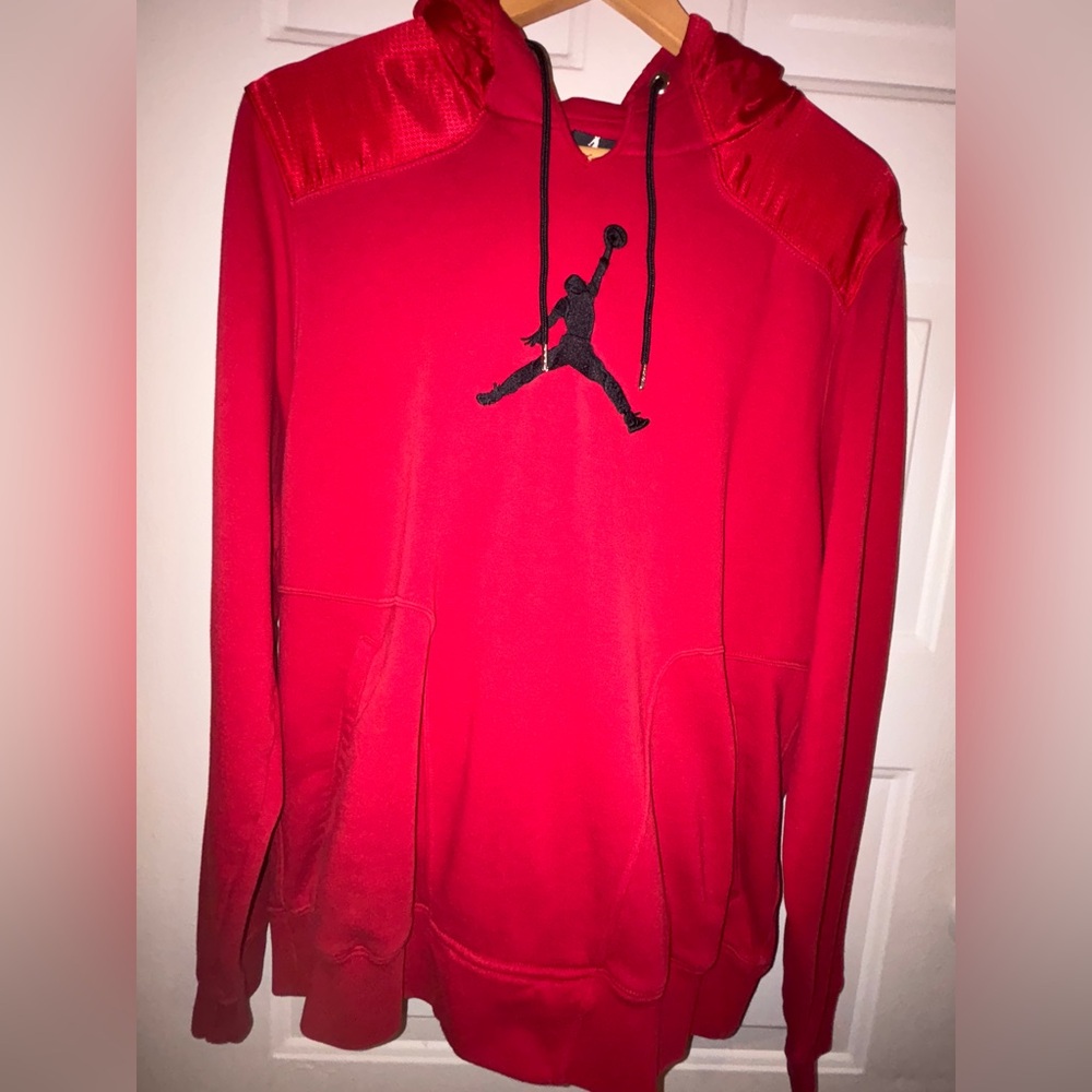 Men’s Jordan Red Hoodie, Size Large